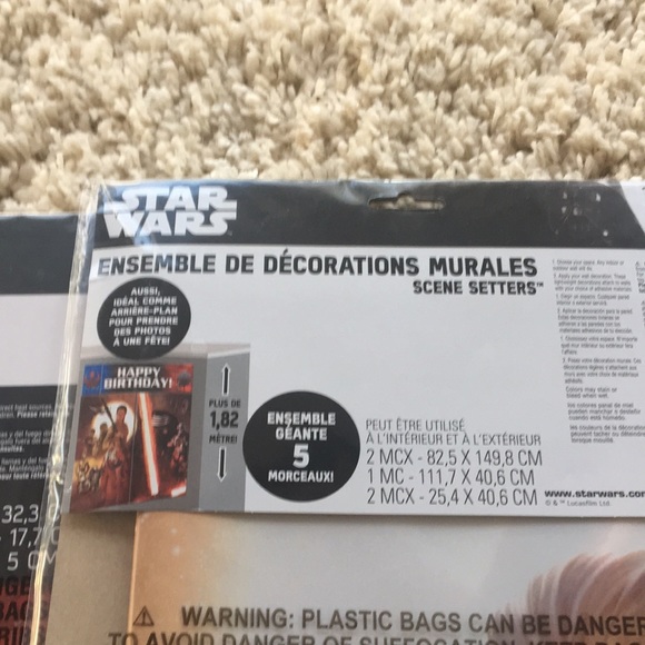 Star Wars table decorating kit and wall decorating kit bundle.  New - Picture 10 of 11